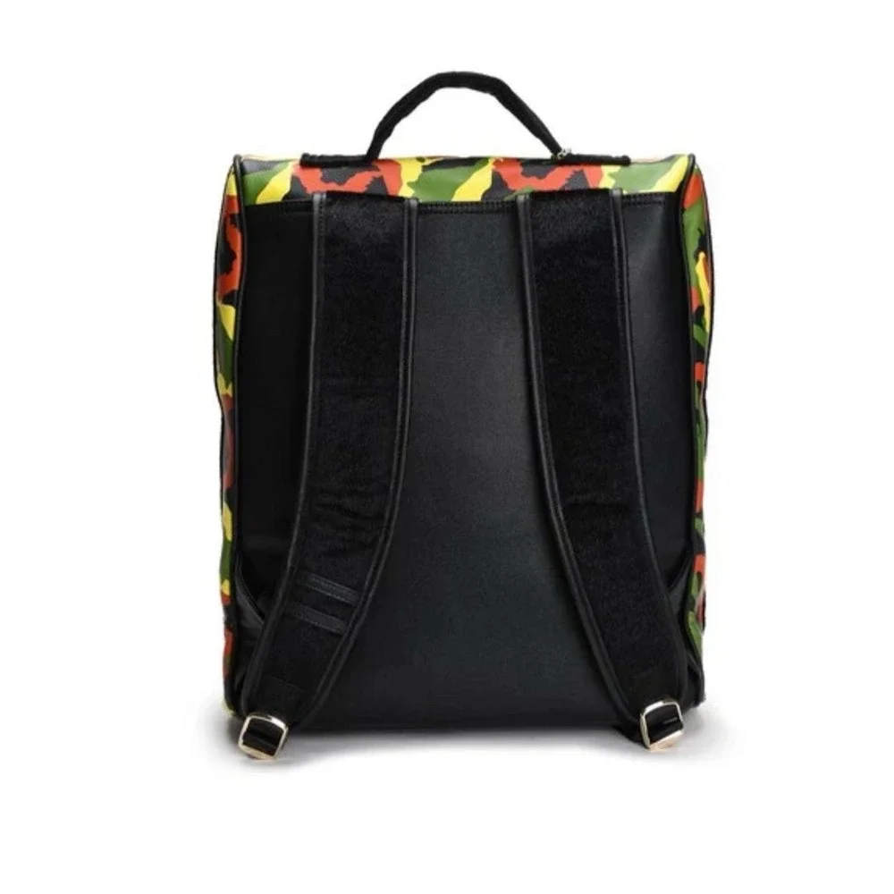 Apollo Camouflage Backpack Black‎ Flap Detail Convertible Daypack Travel Bag